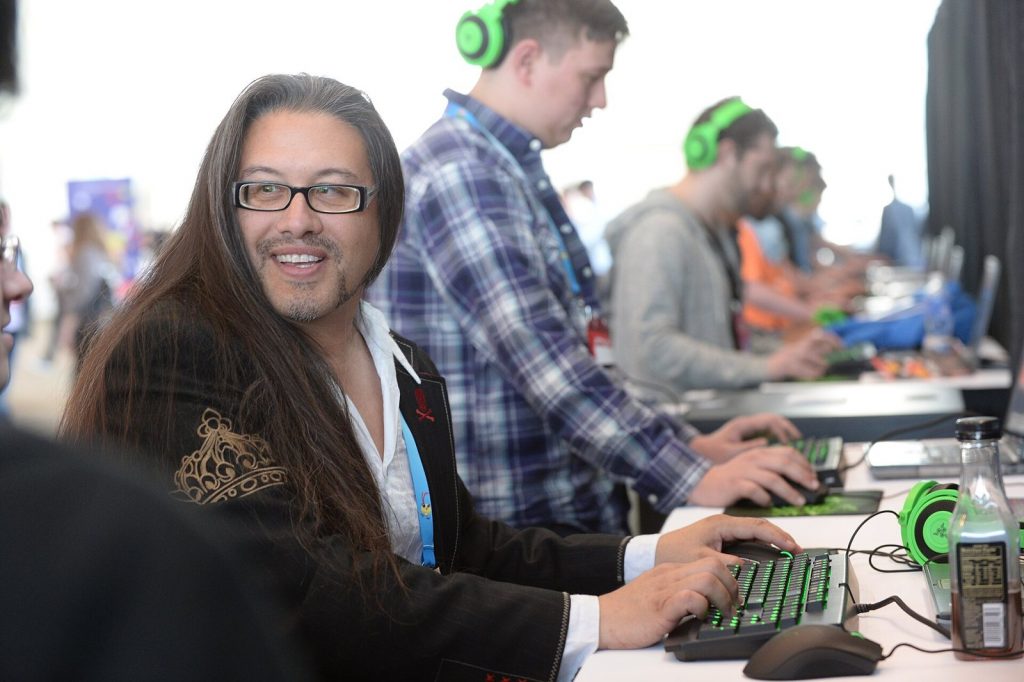 John Romero speaking at the Game Developers Conference in 2014