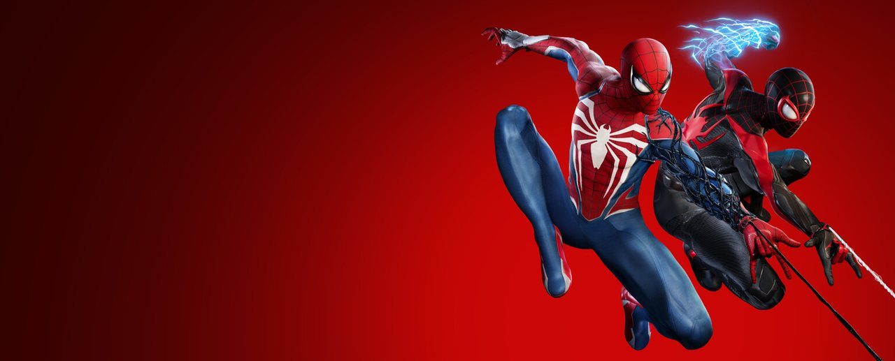 Key art for Marvel's Spider-Man 2 with Peter Parker and Miles Morales